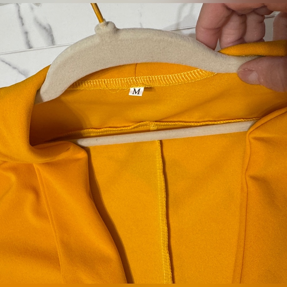 Women's Yellow Open Front Jacket - Picture 4 of 4